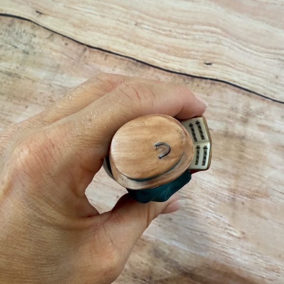 Vintage Hallmark Ornament Dickens Caroler Bell Mr Ashbourne 1990 Christmas Y2K - Picture 5 of 6